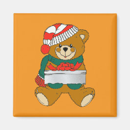 Imán Oso de peluche de Navidad