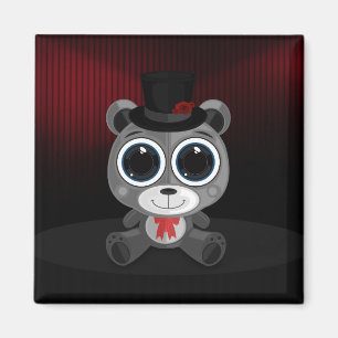 Imán Oso de peluche - Gris elegante