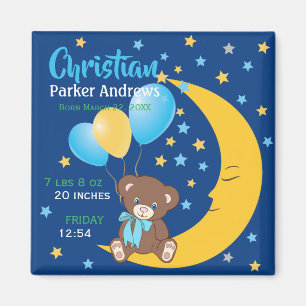 Imán Oso de peluche sentado en las estadísticas del nac