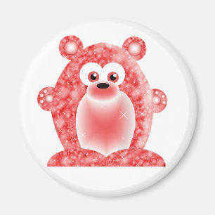Imán Oso de rubíes de Birthstone