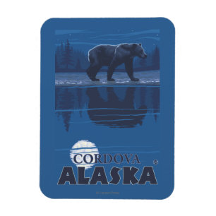 Imán Oso en claro de luna - Cordova, Alaska
