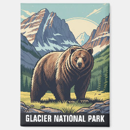 Imán Oso en el Parque Nacional Glacier Montana