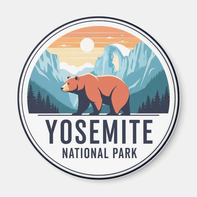 Imán Oso en medio hogar en el Parque Nacional Yosemite (Frente)