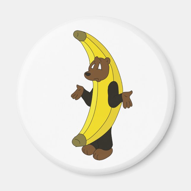 Imán Oso en traje bananero (Frente)