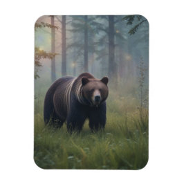 Imán Oso en un bosque mágico