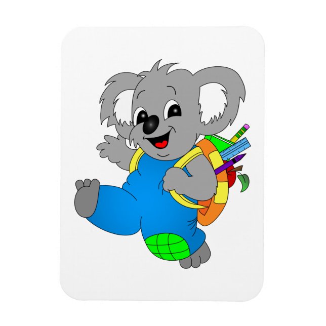 Imán Oso Koala con mochila (Vertical)