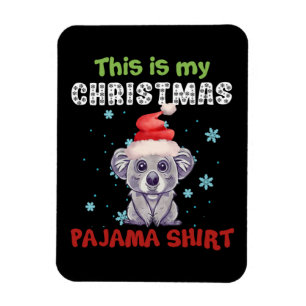 Imán Oso Koala, Esta Es La Camisa Pajama De Mis Navidad