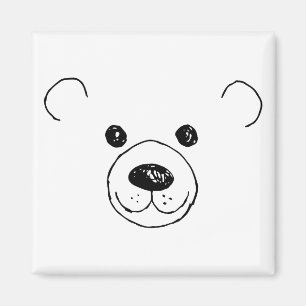 Imán Oso Muy Cubierto Dibujado A Mano El Oso Más Cubier