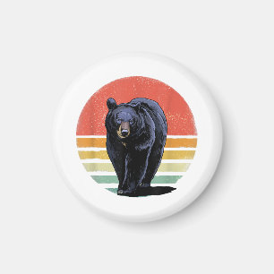 Imán Oso negro retro vintage
