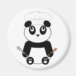 Imán Oso Panda con el gorra del chef Magnet