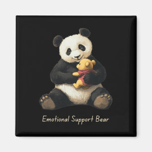 Imán Oso Panda de Apoyo Emocional Sosteniendo un Oso Li