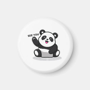 Imán oso panda pequeño y lindo