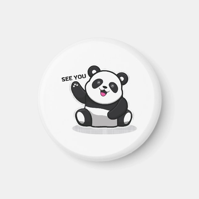 Imán oso panda pequeño y lindo (Frente)