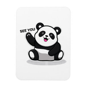 Imán oso panda pequeño y lindo