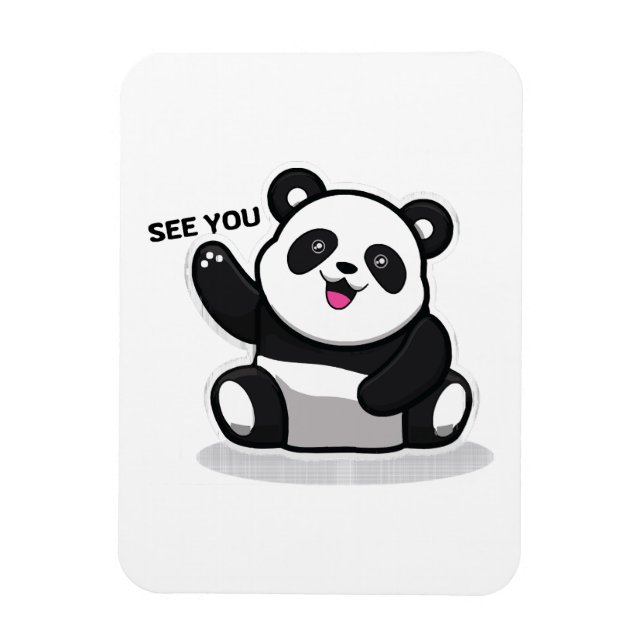 Imán oso panda pequeño y lindo (Vertical)