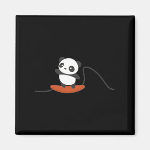 Imán Oso Panda Surfista Lindo