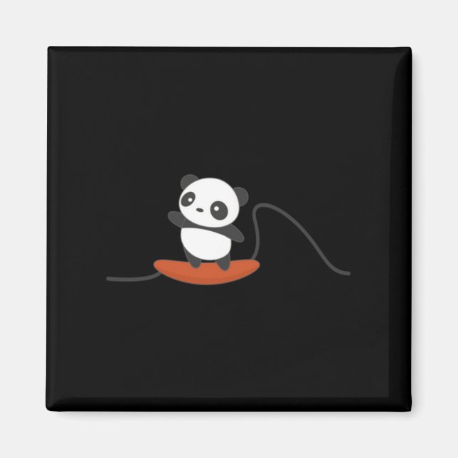 Imán Oso Panda Surfista Lindo (Frente)