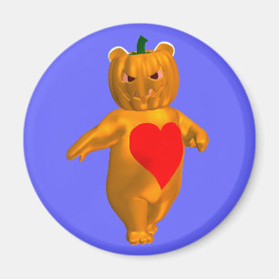 Imán Oso Pequeño Cuerdo Con Cabeza De Calabaza