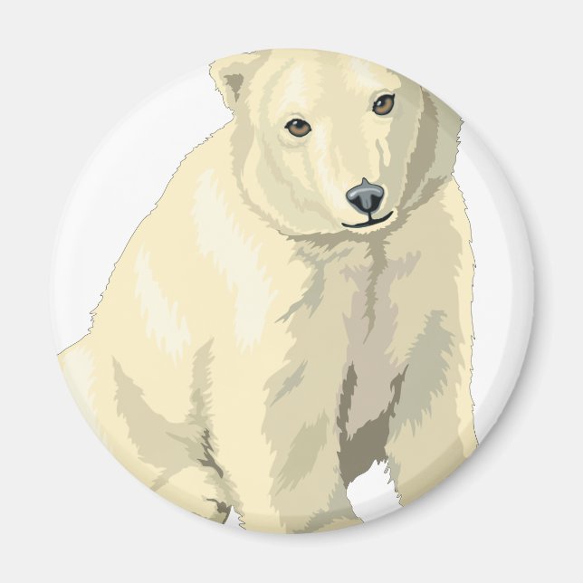 Imán Oso Polar Acurrucable (Frente)