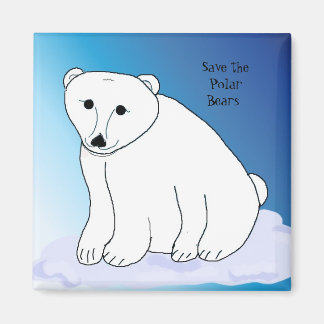 Imán Oso Polar con Mensaje