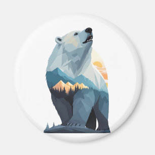 Imán Oso Polar Con Vector Animal Funny Guay Hoodie