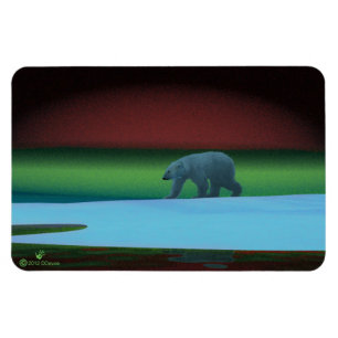 Imán Oso Polar de Luces Polares