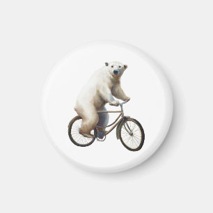 Imán Oso Polar En Bicicleta