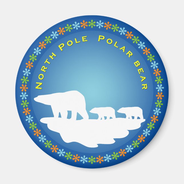 Imán Oso Polar en Hielo (Frente)