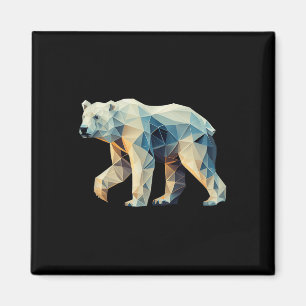 Imán Oso Polar Geométrico - Motif Geométrico - Medio Am