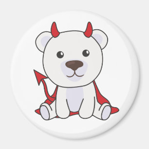 Imán Oso Polar Halloween Testigos malvados de niños mal