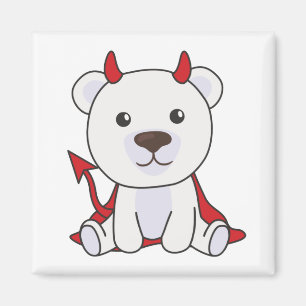 Imán Oso Polar Halloween Testigos malvados de niños mal