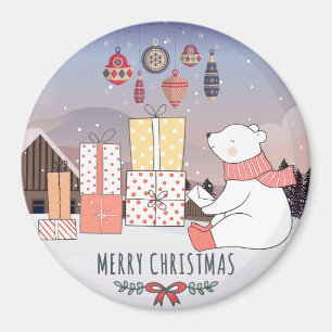 Imán Oso polar navidades