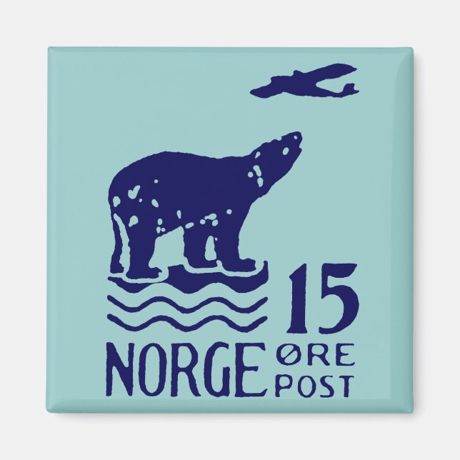 Imán Oso Polar Noruego De 1925 (Frente)