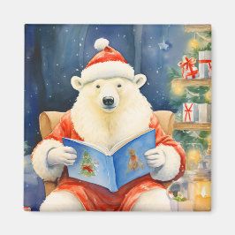 Imán Oso polar sobre la lectura de Navidades