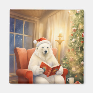 Imán Oso polar sobre la lectura de Navidades