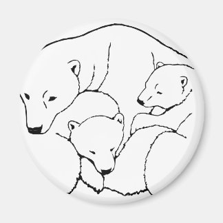 Imán Oso Polar y Fridge Cub Magent Regalos de Arte de V