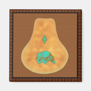 Imán Oso Turquoise Zuni nativo americano