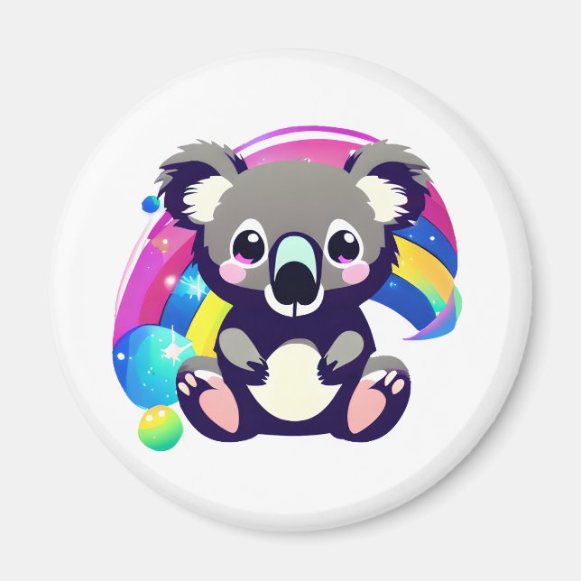 Imán Oso y arcoiris de Koala (Frente)