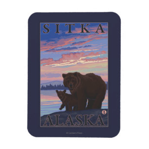 Imán Oso y Cub - Sitka, Alaska