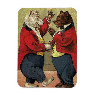 Imán Osos bailarines felices y gay victorianos vintage