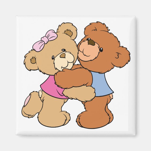 Imán Osos de Abrazo de Oso Adorable (Frente)