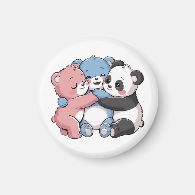 Imán Osos de peluche con panda (Frente)