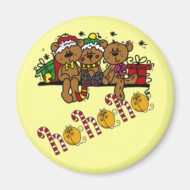 Imán Osos navidades y jingle Bells (Frente)