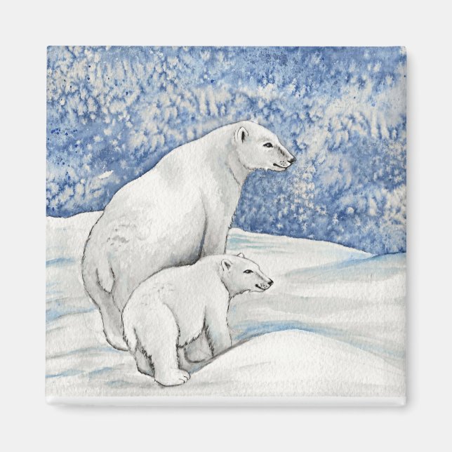 Imán Osos Polares de Nieve (Frente)