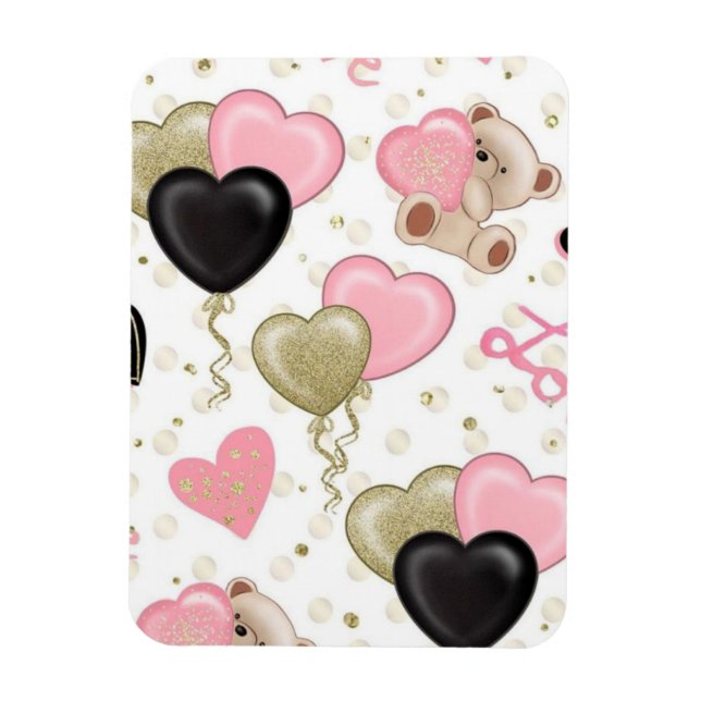 Imán Osos y corazones (Vertical)
