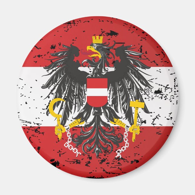 Imán Österreich Austria Flagge - Geschenk (Frente)