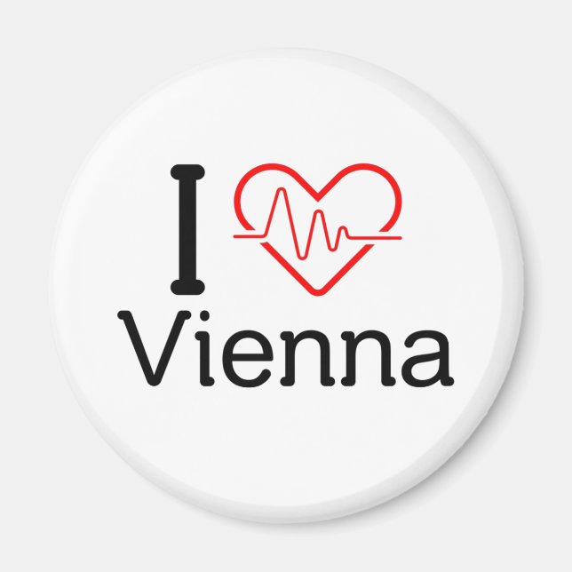Imán Osterreich Heartbeat I love Vienna (Frente)