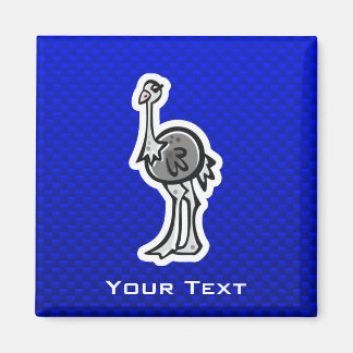 Imán Ostrich corto; azul