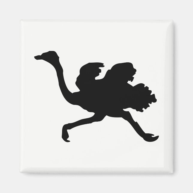 Imán Ostrich Silhouette (Frente)
