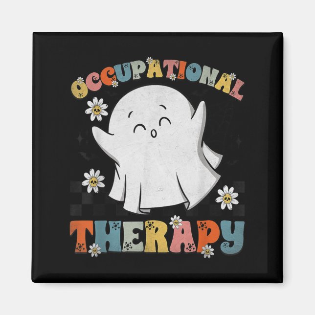 Imán Ot Occupational Therapy Halloween Retro Ghost Ot H (Frente)